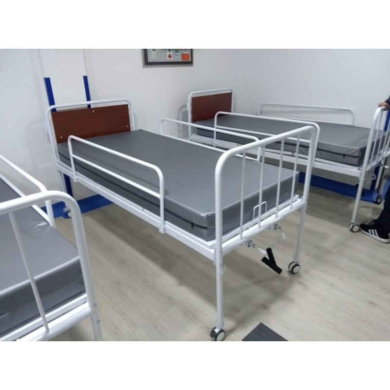 Cama Hospitalaria Manual con Colchon