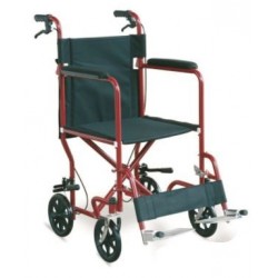 SILLA DE RUEDAS DE TRANSPORTE ROJA RUEDA 8″
