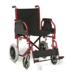 Silla de ruedas de Transporte Roja Rueda12"