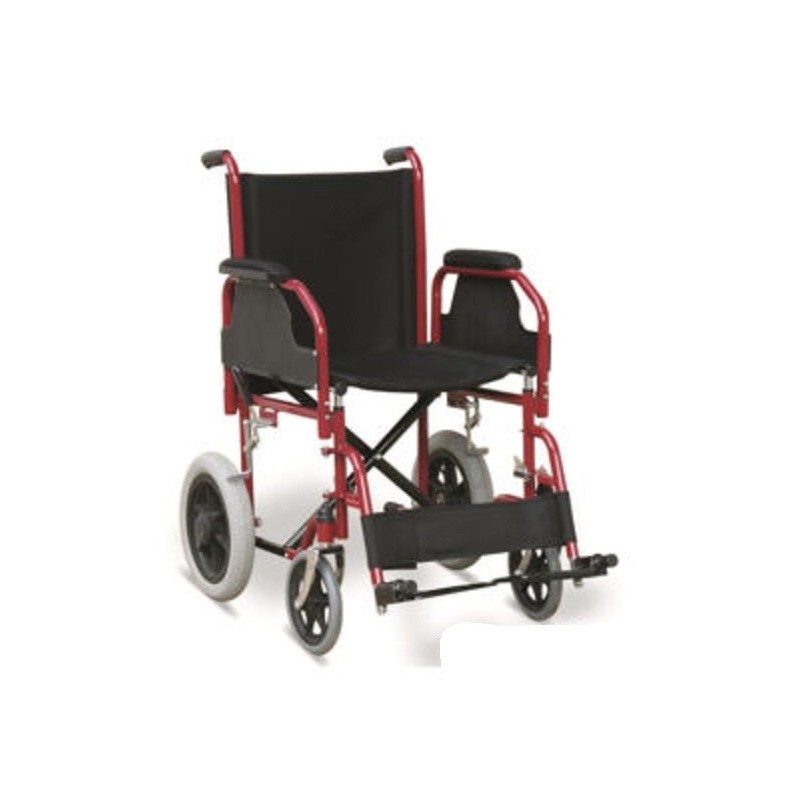 Silla de ruedas de Transporte Roja Rueda12"