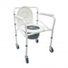 Silla Sanitaria Pato Aluminio Con Ruedas