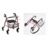 CAMINADOR EN ALUMINIO CON ASIENTO DE PVC Y RUEDAS