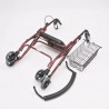CAMINADOR EN ALUMINIO CON ASIENTO DE PVC Y RUEDAS