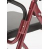 CAMINADOR EN ALUMINIO CON ASIENTO DE PVC Y RUEDAS