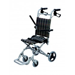 Silla de Ruedas de Transporte Plegable en Aluminio