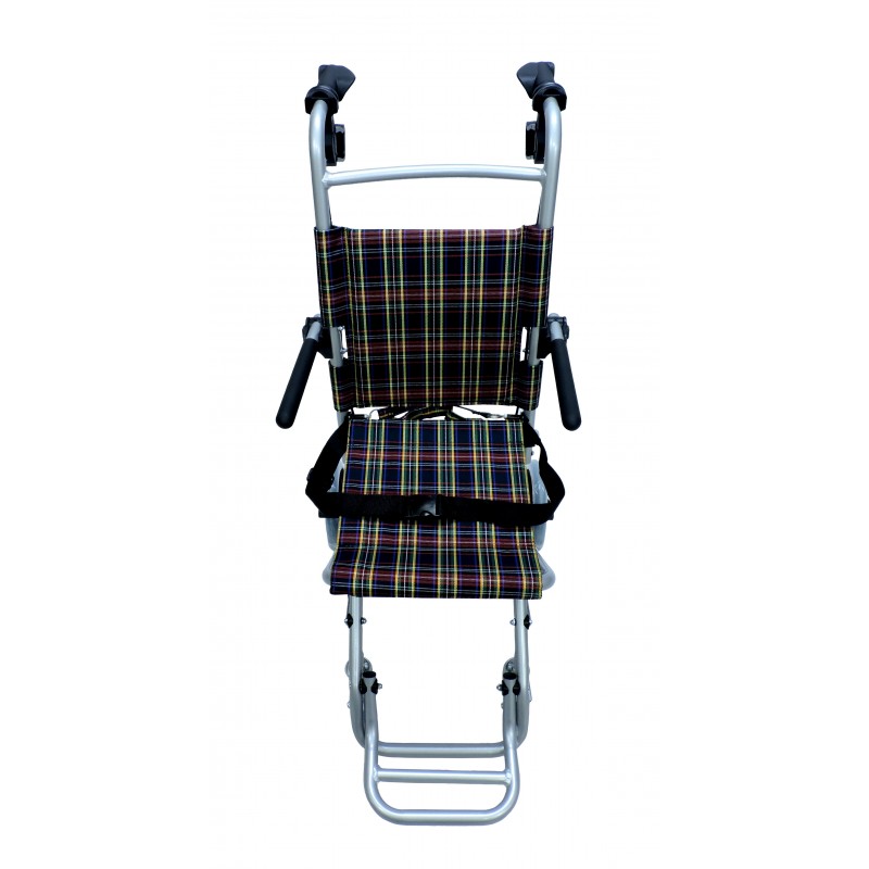 Silla de Ruedas de Transporte Plegable en Aluminio