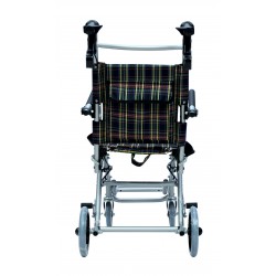 Silla de Ruedas de Transporte Plegable en Aluminio