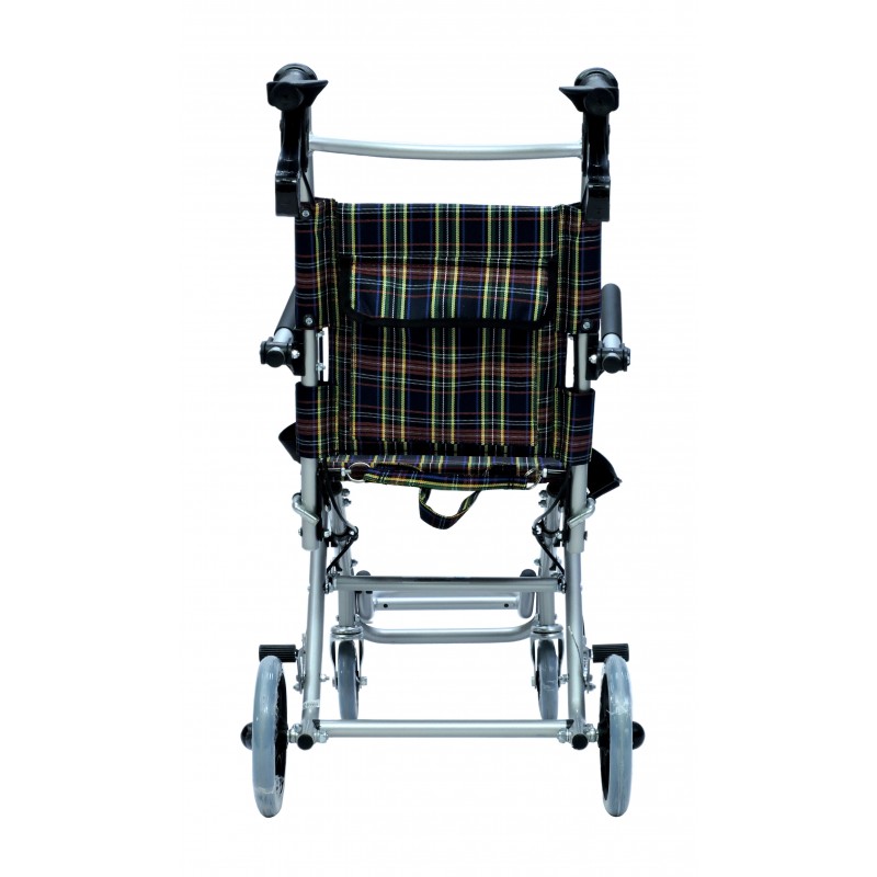 Silla de Ruedas de Transporte Plegable en Aluminio
