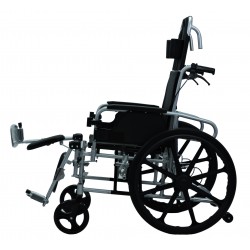 Silla de Ruedas Reclinable en Aluminio