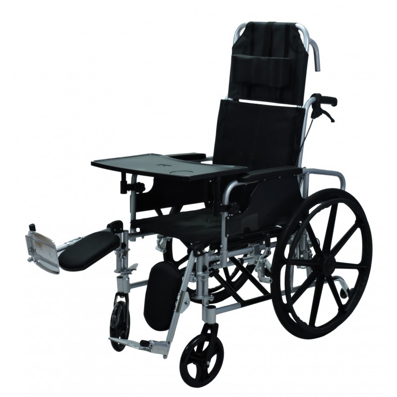 Silla de Ruedas Reclinable en Aluminio