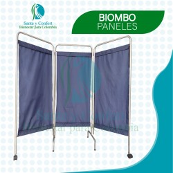 Biombo en Acero Inoxidable de 3 Cuerpos