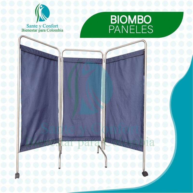 Biombo en Acero Inoxidable de 3 Cuerpos