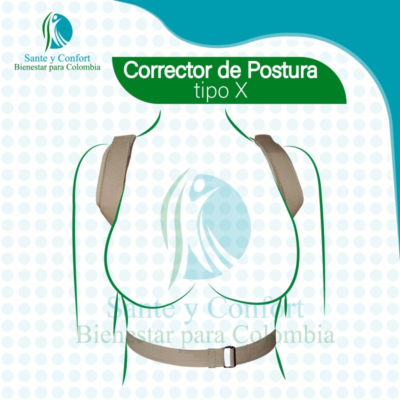 Corrector de Postura en X UNISEX Correas Extrasuaves