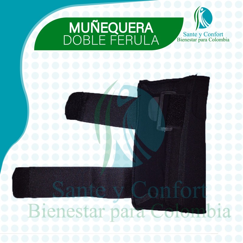 MUÑEQUERA DOBLE FERULA CORTA AMBIDIESTRA