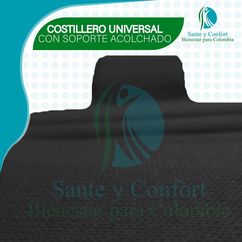 COSTILLERO UNIVERSAL ACOLCHADO CON SOPORTE NEGRO