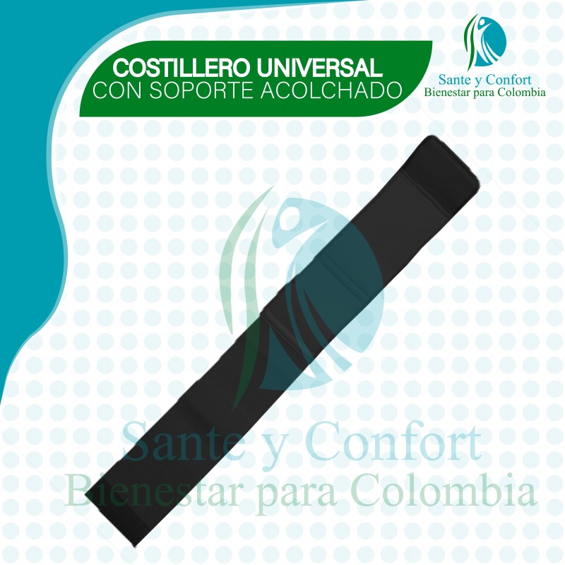COSTILLERO UNIVERSAL ACOLCHADO CON SOPORTE NEGRO