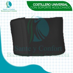 COSTILLERO UNIVERSAL ACOLCHADO CON SOPORTE NEGRO