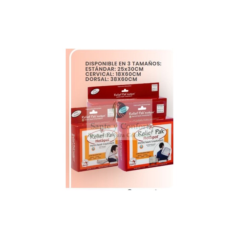COMPRESAS CALIENTES  DE LONA  RELIEF PAK ESTANDAR