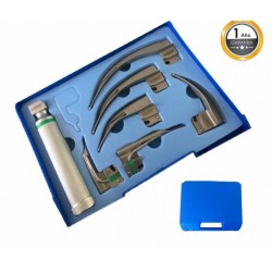 SET DE LARINGOSCOPIO LUZ LED CON HOJAS Y ESTUCHE