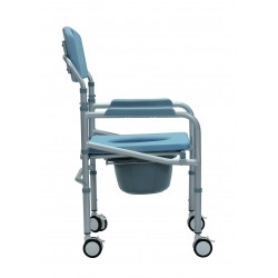 SILLA SANITARIA CON RUEDAS, MARCO EN ALUMINIO