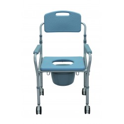 SILLA SANITARIA CON RUEDAS, MARCO EN ALUMINIO