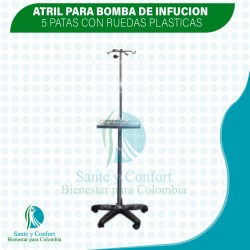 ATRIL PARA BOMBA DE INFUSIÓN BASE PLÁSTICA