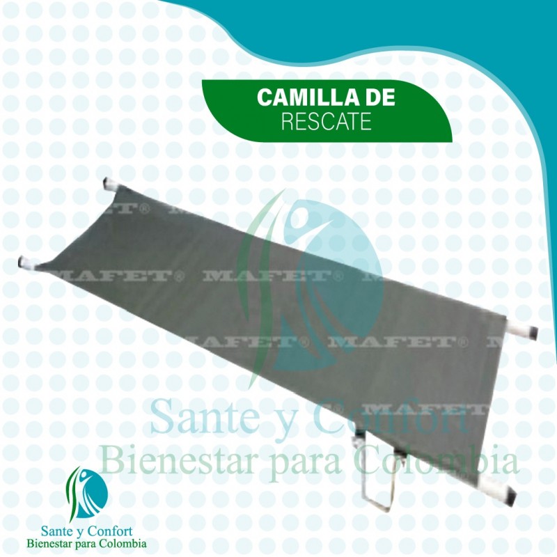 CAMILLA PARA RESCATE, PLEGABLE EN LONA