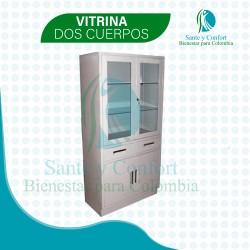 Vitrina Metálica de dos cuerpos