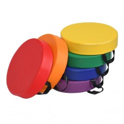 Cojines Redondos Impermeables para Niños con Empuñadura Ergonómicacon 6 Colores para Estimular la Creatividad