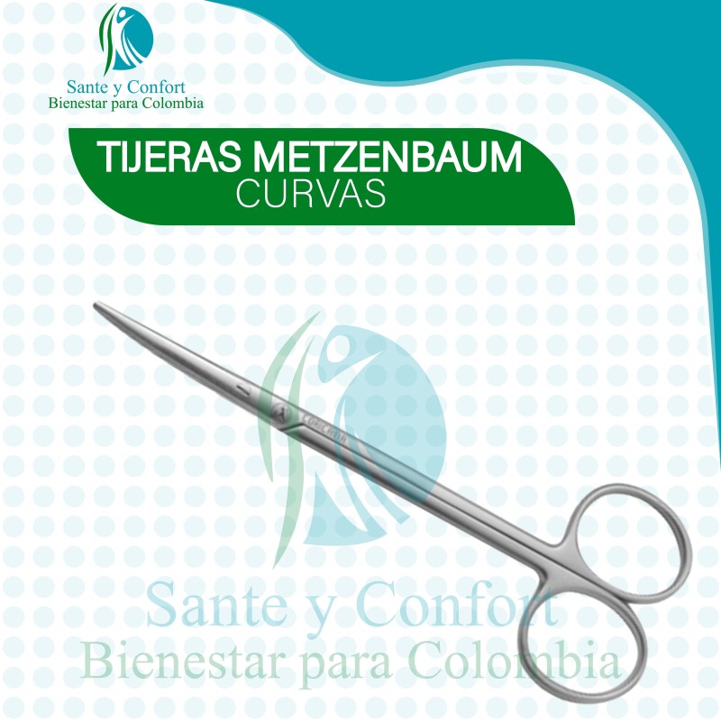 Tijeras Metzenbaum curvas 14 cm acero inoxidable | SanteyConfort