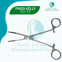 Pinza Kelly Recta 16 cm Hemostática | Sante y Confort