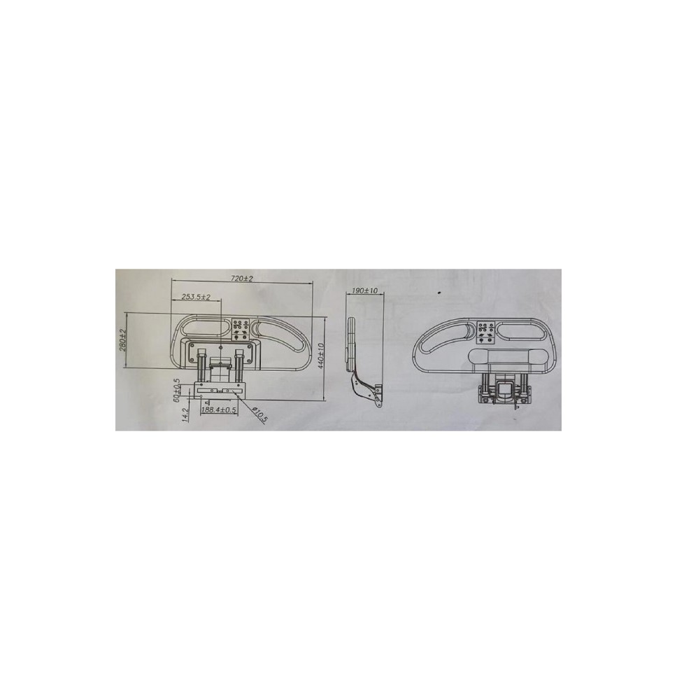 Barandas para Cama Hospitalaria ABS x4 Seguridad | Sante y Confort