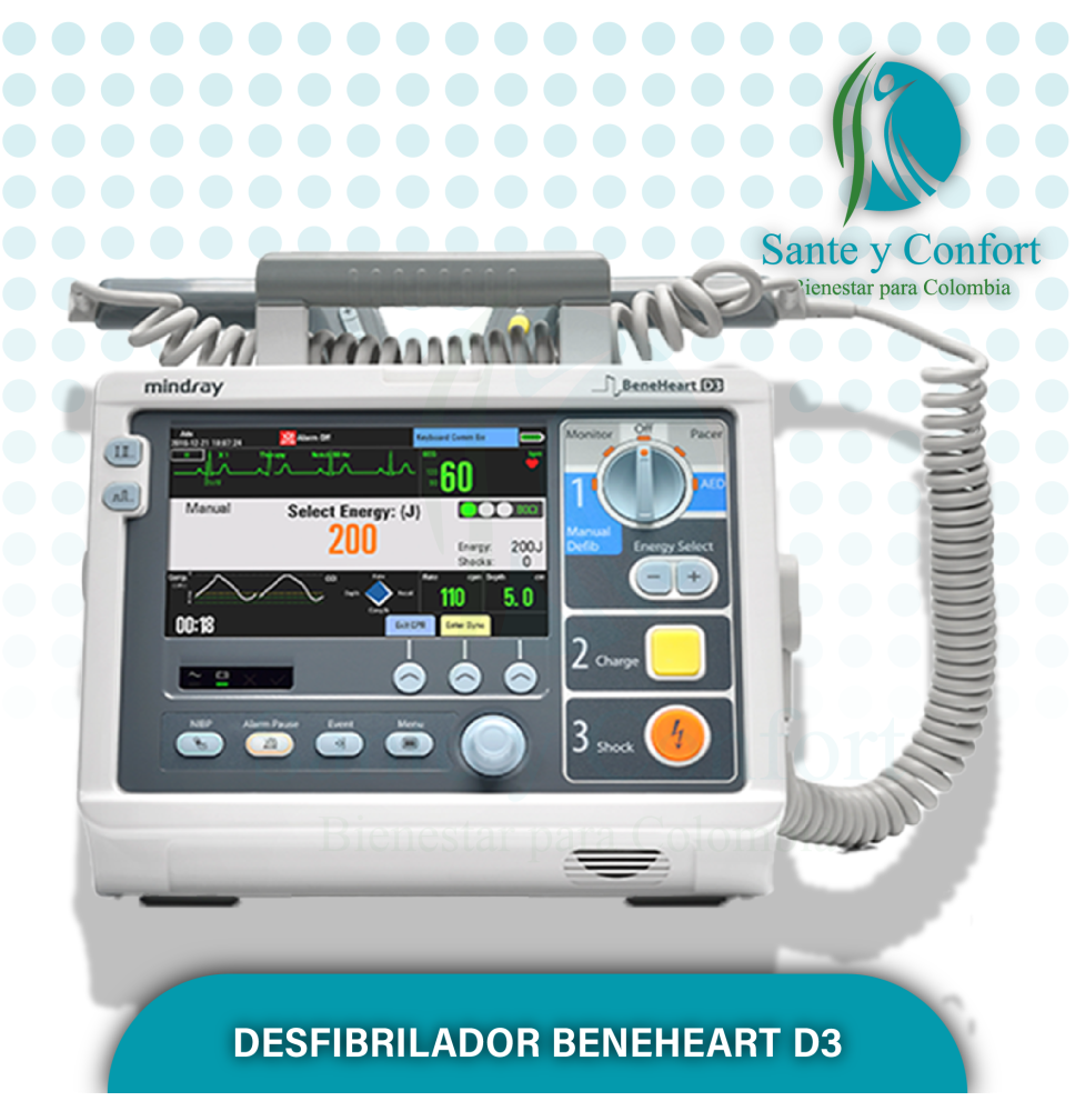 Desfibrilador BeneHeart D3 | Desfibrilación y Marcapasos