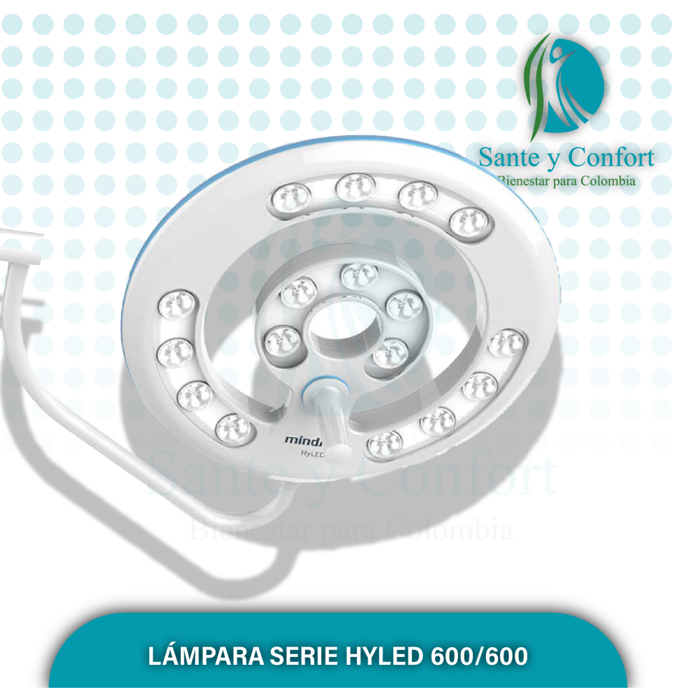 Lámpara Serie HYLED 600/600: Iluminación Quirúrgica LED Dual de Precisión