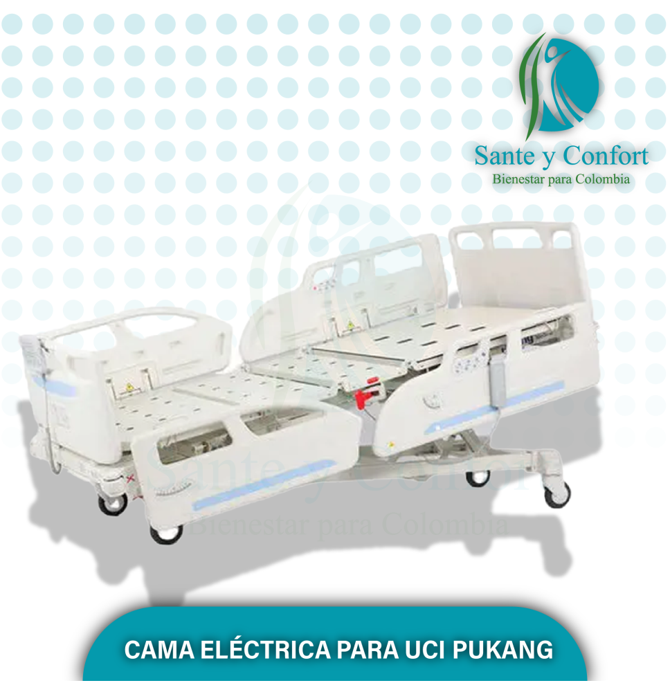 Cama Hospitalaria Eléctrica UCI Multifuncional PUKANG | Sante y Confort