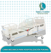 Cama Hospitalaria Mecánica PUKANG para Hospitalización | Sante y Confort
