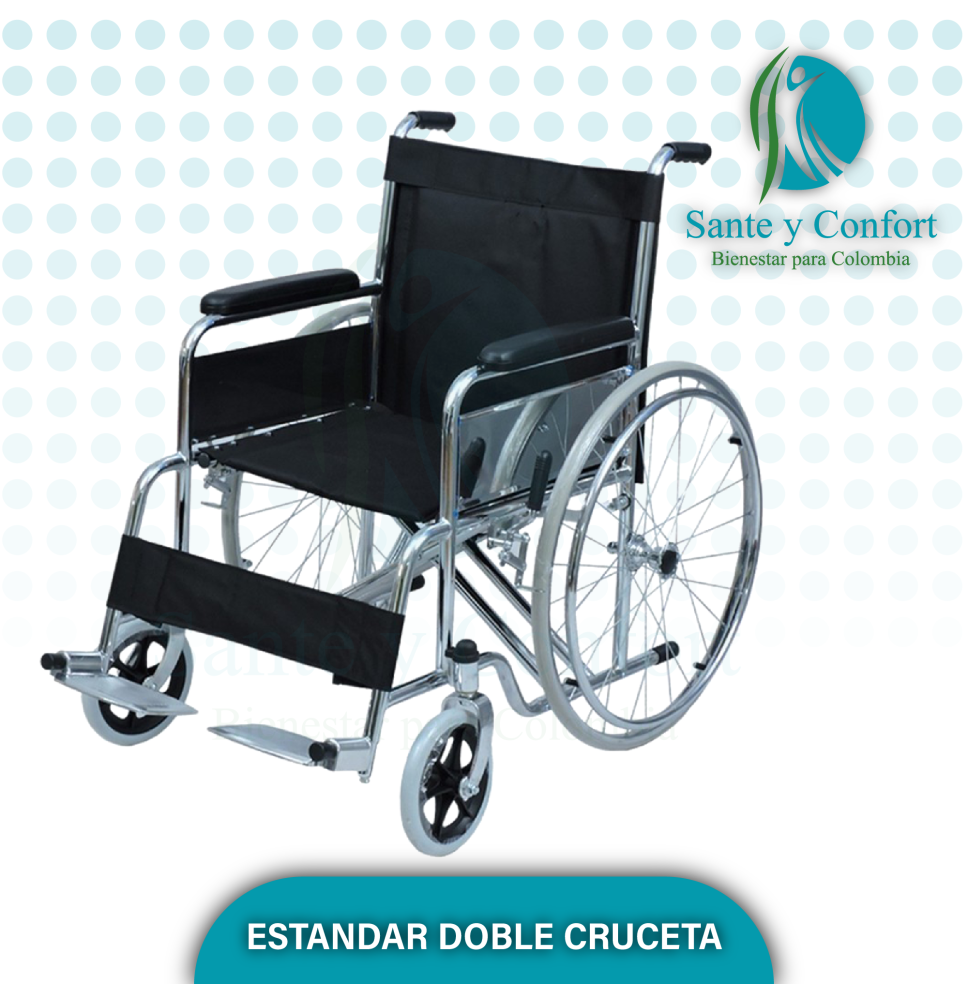 SILLA DE RUEDAS DOBLE CRUCETA