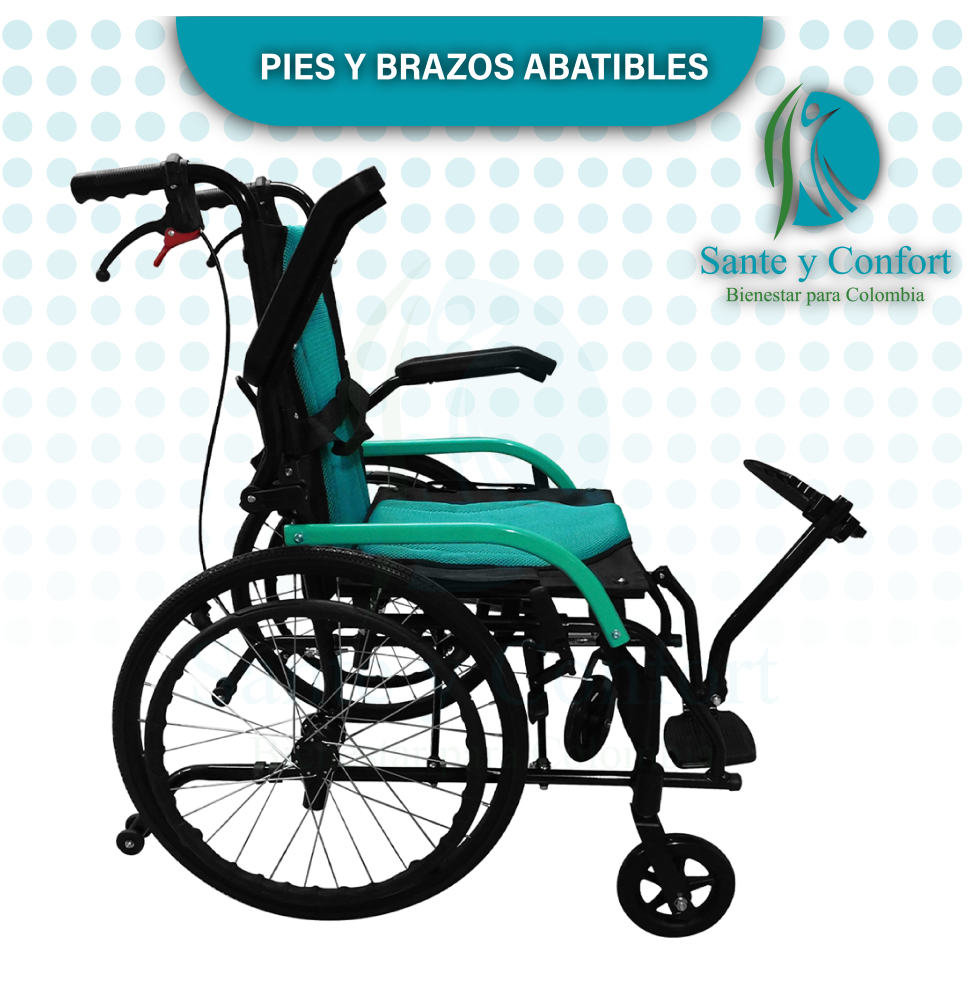 silla de ruedas estandar plegable