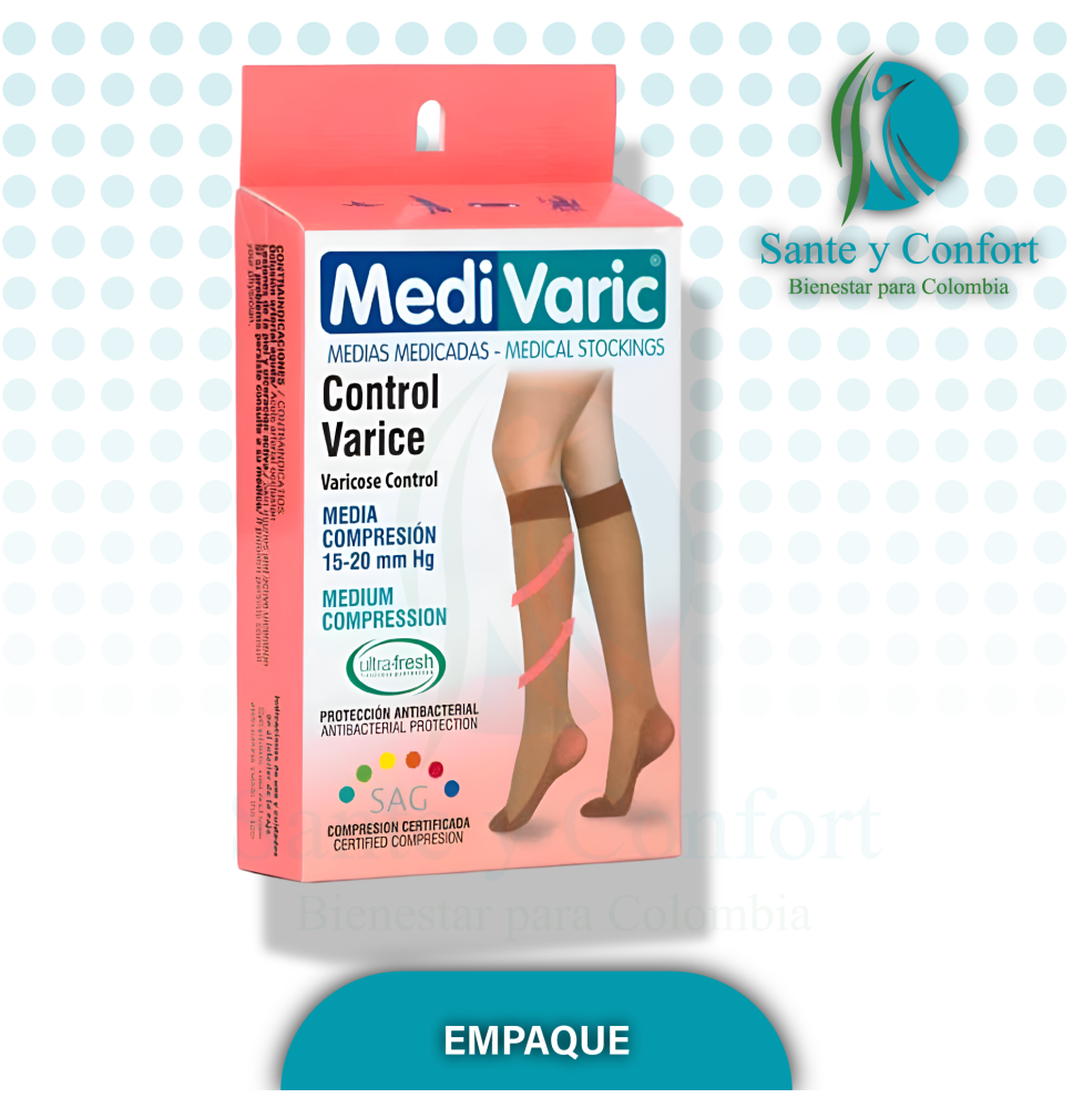 media de compresion dama rodilla