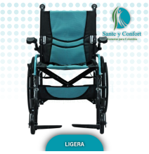 Silla de Ruedas PH 4001 Estándar con Ruedas Antivuelco | Sante y Confort