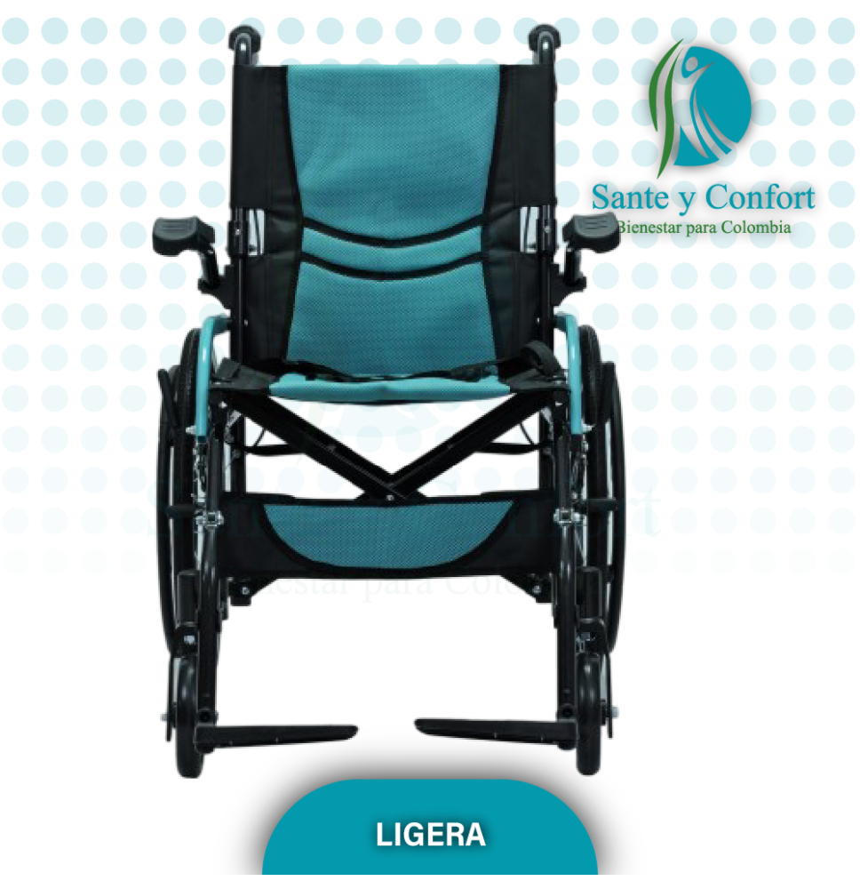 Silla de Ruedas PH 4001 Estándar con Ruedas Antivuelco | Sante y Confort