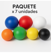 Pack pelotas terapia ligera – 6 colores para rehabilitación