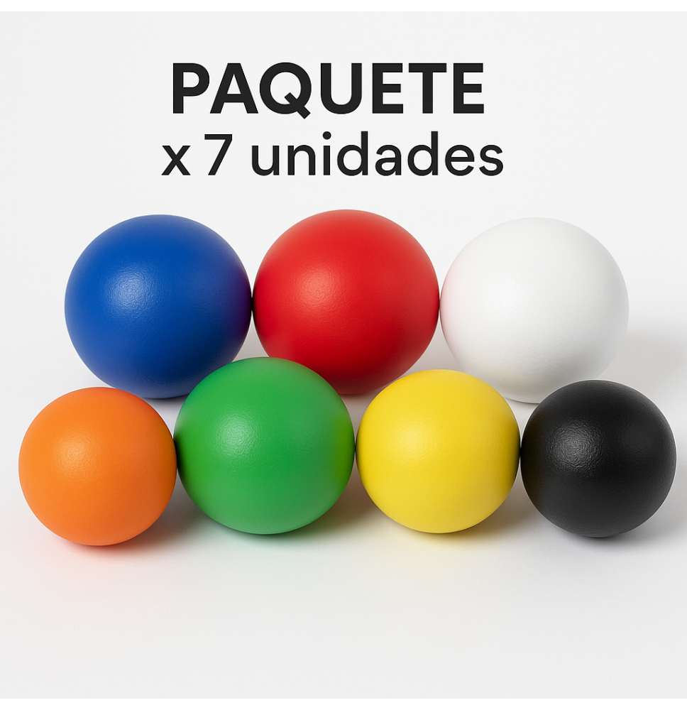 Pack pelotas terapia ligera – 6 colores para rehabilitación