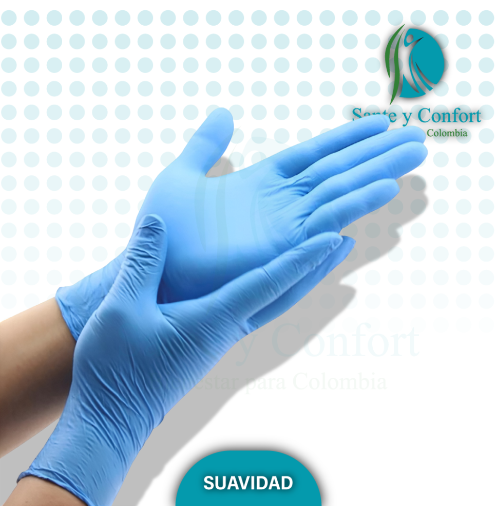 guantes de nitrilo sin polvo