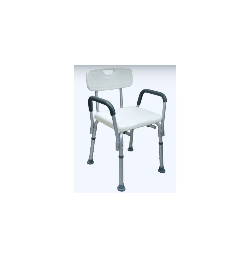 Silla para Ducha con Brazos | Ajustable y Antideslizante