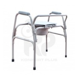 Silla Sanitaria Extra Grande en Hierro con Respaldo
