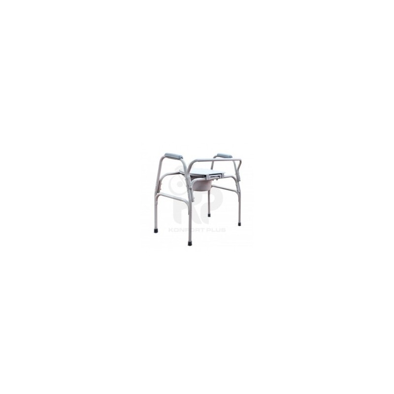 Silla Sanitaria Extra Grande en Hierro con Respaldo