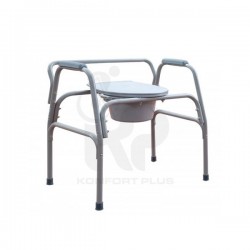 Silla Sanitaria Extra Grande en Hierro con Respaldo