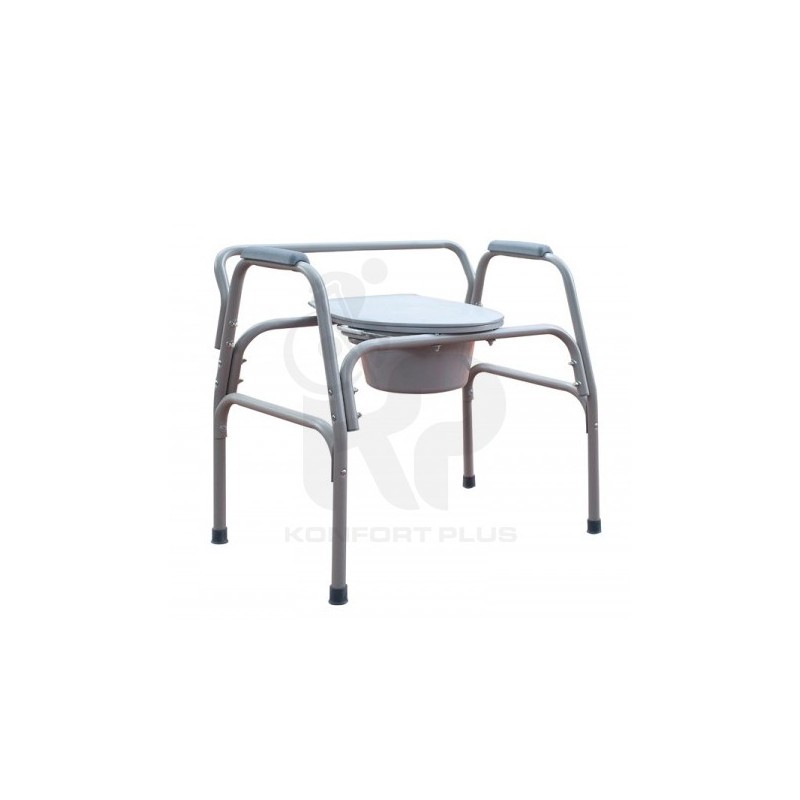Silla Sanitaria Extra Grande en Hierro con Respaldo