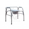 Silla Sanitaria Extra Grande en Hierro con Respaldo